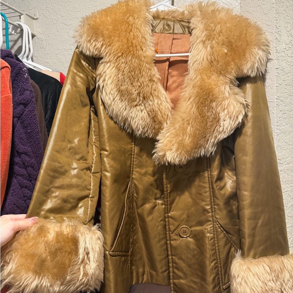 Luxurious Faux Fur Teddy Jacket in Tan
